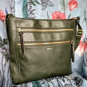 Olive green purse, by Relic.